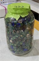 Gallon jar of marbles