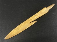 Ivory artifact harpoon tip in excellent condition.