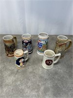 Assortment of beer mugs