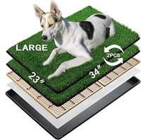MEEXPAWS Large Dog Artificial Grass Litter Box