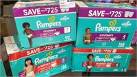 1 LOT 1-PAMPERS CRUISERS DIAPERS SIZE 4,168 CT./