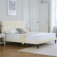 IYEE NATURE Upholstered Platform Bed - Queen