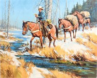 Art Original Oil ‘Burnt Timber River’ Harold Lyon