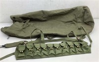 Army Duffel bag and Ammo Belt