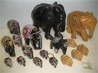 Decorative Elephants, Tallest 6 inches
