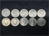 10 Kennedy Half Dollars