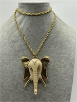 Vintage Razza Sir R 1970's Elephant Necklace