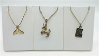 3 Fun Sterling Necklaces