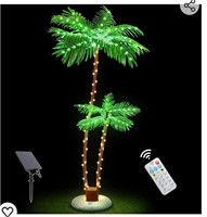 OUSHENG Solar Lighted Palm Trees for Outside