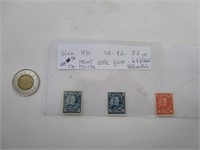 3 timbres mint 100% gum 1930
