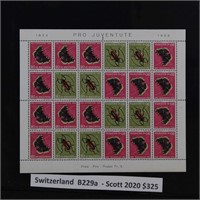 Switzerland Stamps #B229a Mint NH Souvenir,CV $325
