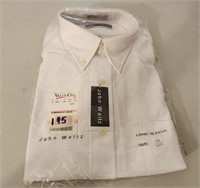 New John Weitz long sleve mens dress shirt size 16