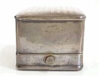 Antique Sterling Silver Ring Box, Velvet Interior