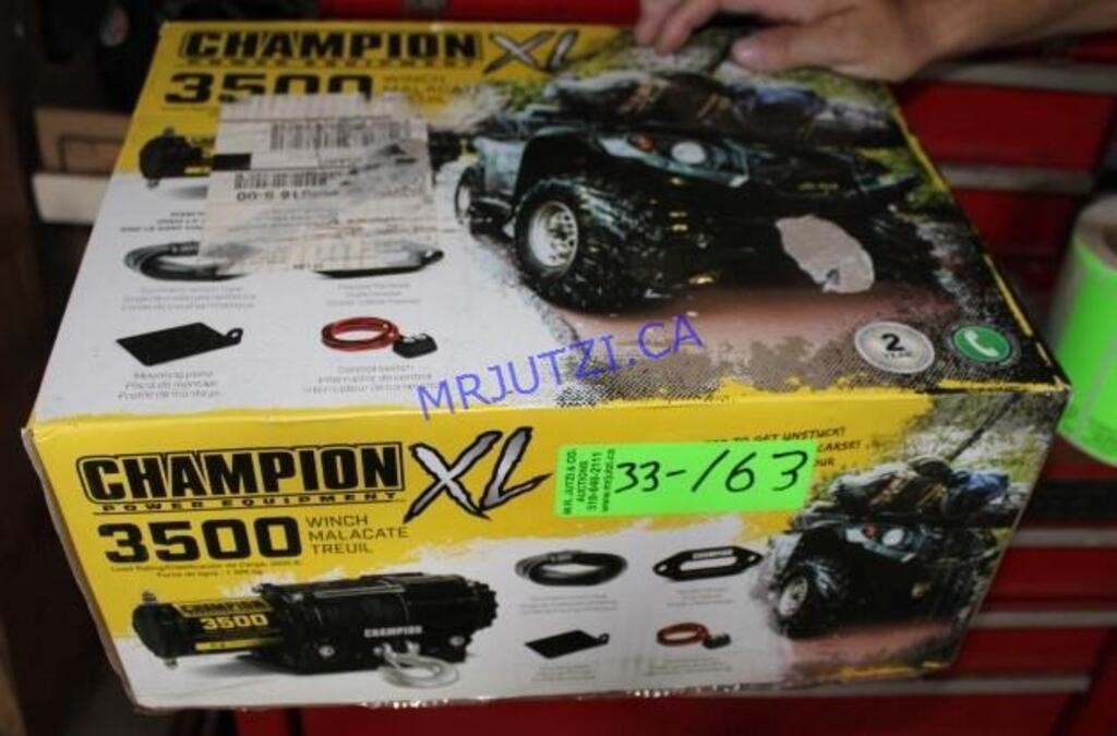 Champion 3000 LB Power Winch - New