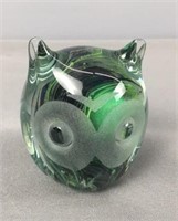 Kerry Glass Art Glass Owl - Swirl