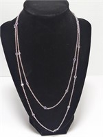 STERLING SILVER FAUX TANZANITE NECKLACE