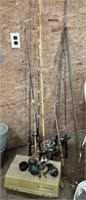 Various Fishing Poles & Tackle