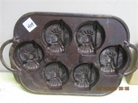 Cast Iron Muffin Pan w/Statue of Liberty