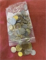 ONE POUND GRAB BAG OF FORIEGN COINS