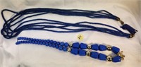 pretty blue bead necklaces