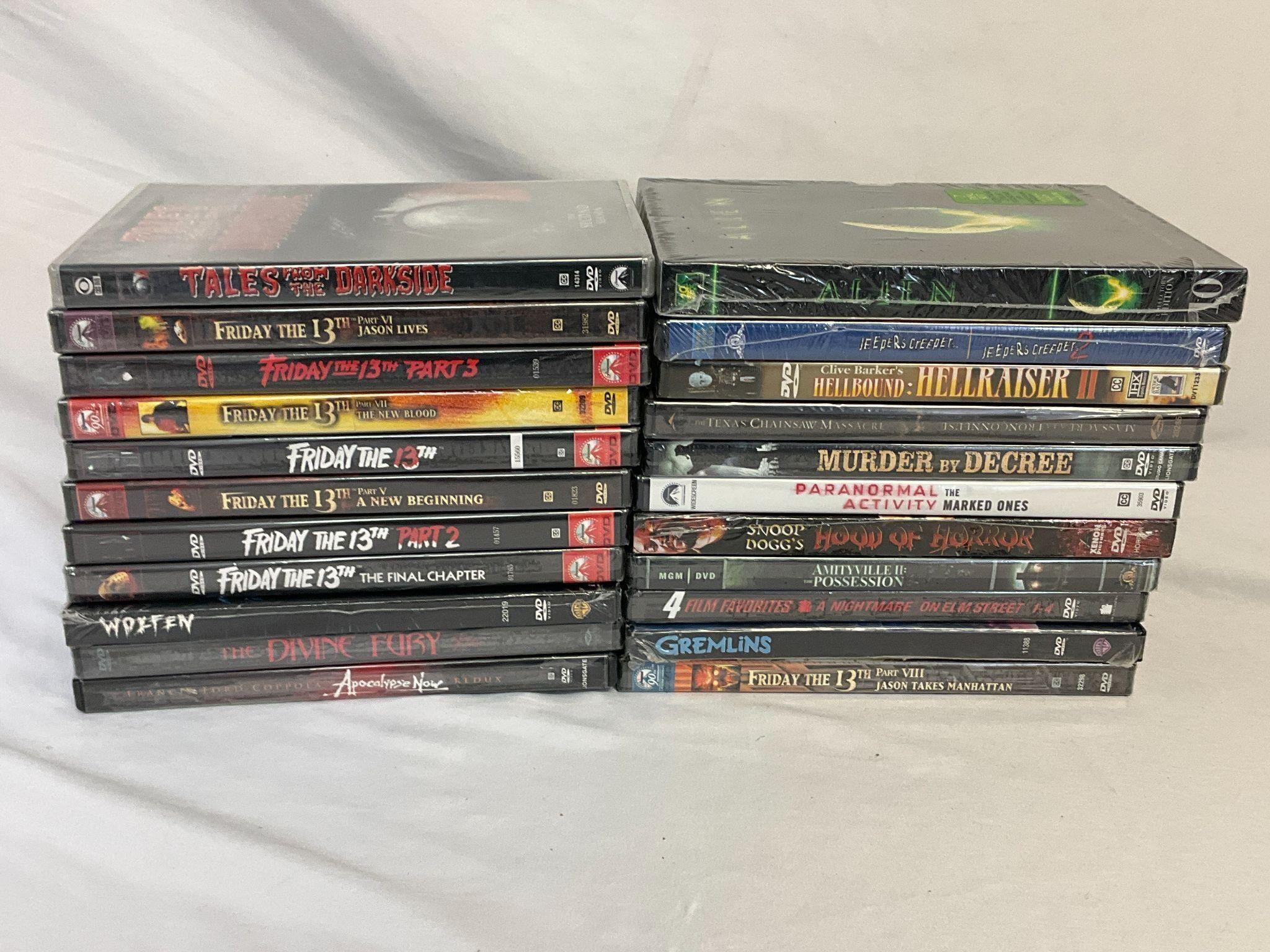 Lot of 22 SEALED Horror Movie DVD's