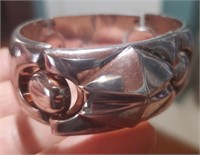 Made Italy 925 sterling silver cuff bracelet 50.8g