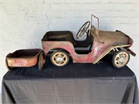 Vintage Jeep Style Pedal Car