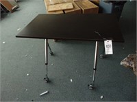 black table on wheels