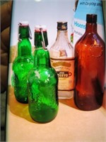 LOT OF COLORFUL BOTTLES