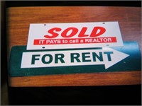 VINTAGE METAL REALTOR SIGNS