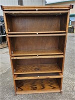 Vintage oak barristers bookcase 36x60x14