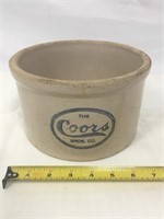 Antique Coors stoneware crock.