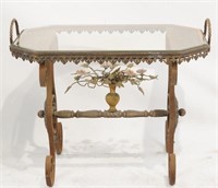 French Wrought iron Glass top table