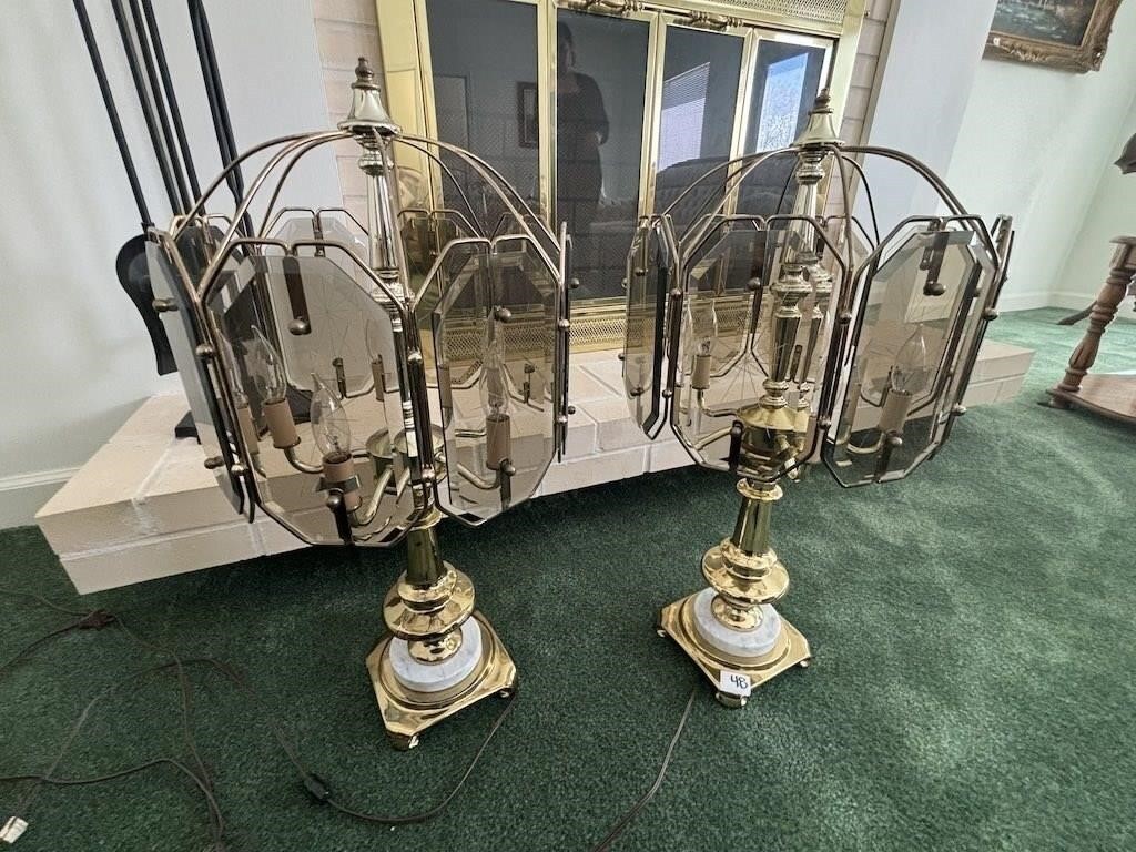 2 Gold Plated Lamps
