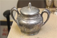 Ornate Silverplate Sugar Container