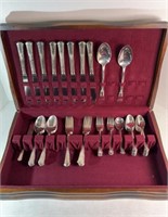 ROGERS OVERLAID SILVERWARE SET SERVICE FOR 8