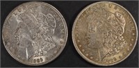 (2) 1889 MORGAN DOLLARS AU/BU