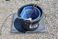 HEATED PAD & 2 WATER BUCKETS