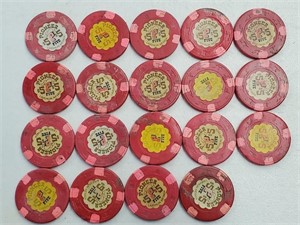 20 Pioneer $5 Laughlin Nevada Casino Chips
