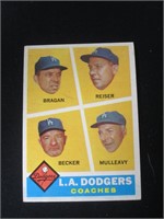 1960 TOPPS #463 LA DODGERS COACHING STAFF