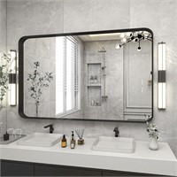 VooBang 30x48 inch Black Bathroom Mirror
