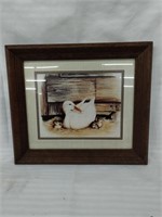 Vtg Duck with Ducklings Farmhouse Signed