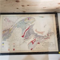 circa 1880 geological map of canada - sheet 2