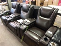 2X (2)SEALY THEATRE POWER RECLINERS