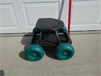 Roll around yard stool