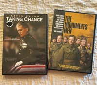 D4) Taking Chance dvd and Monuments Men dvd
