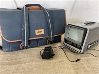 Vintage Zenith TV. Tested with carrying case