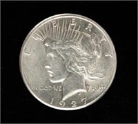 Coin 1927(P) Peace Dollar-Gem BU