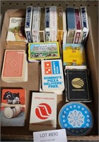 FLAT BOX OF ASSORTED PLAYING CARD DECKS
