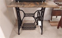 SINGER TREADLE BASE WITH GRANITE TABLE TOP